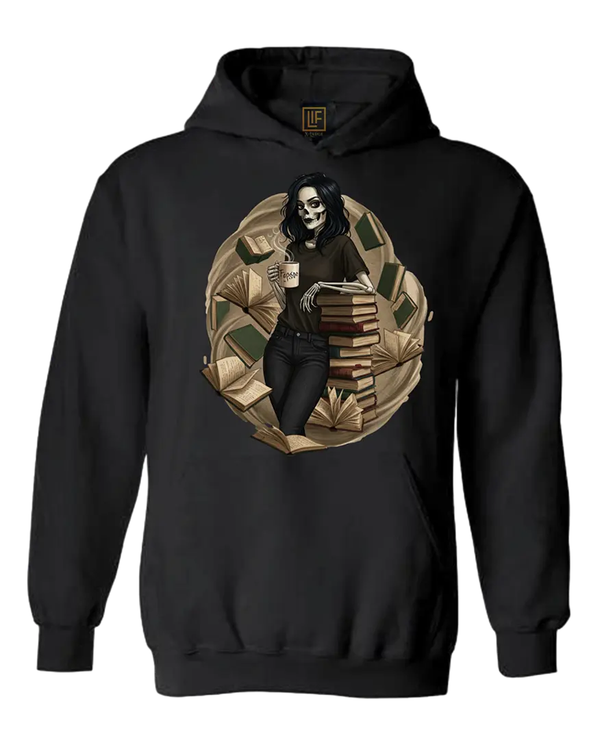 Skeleton Book Girl Hoodie